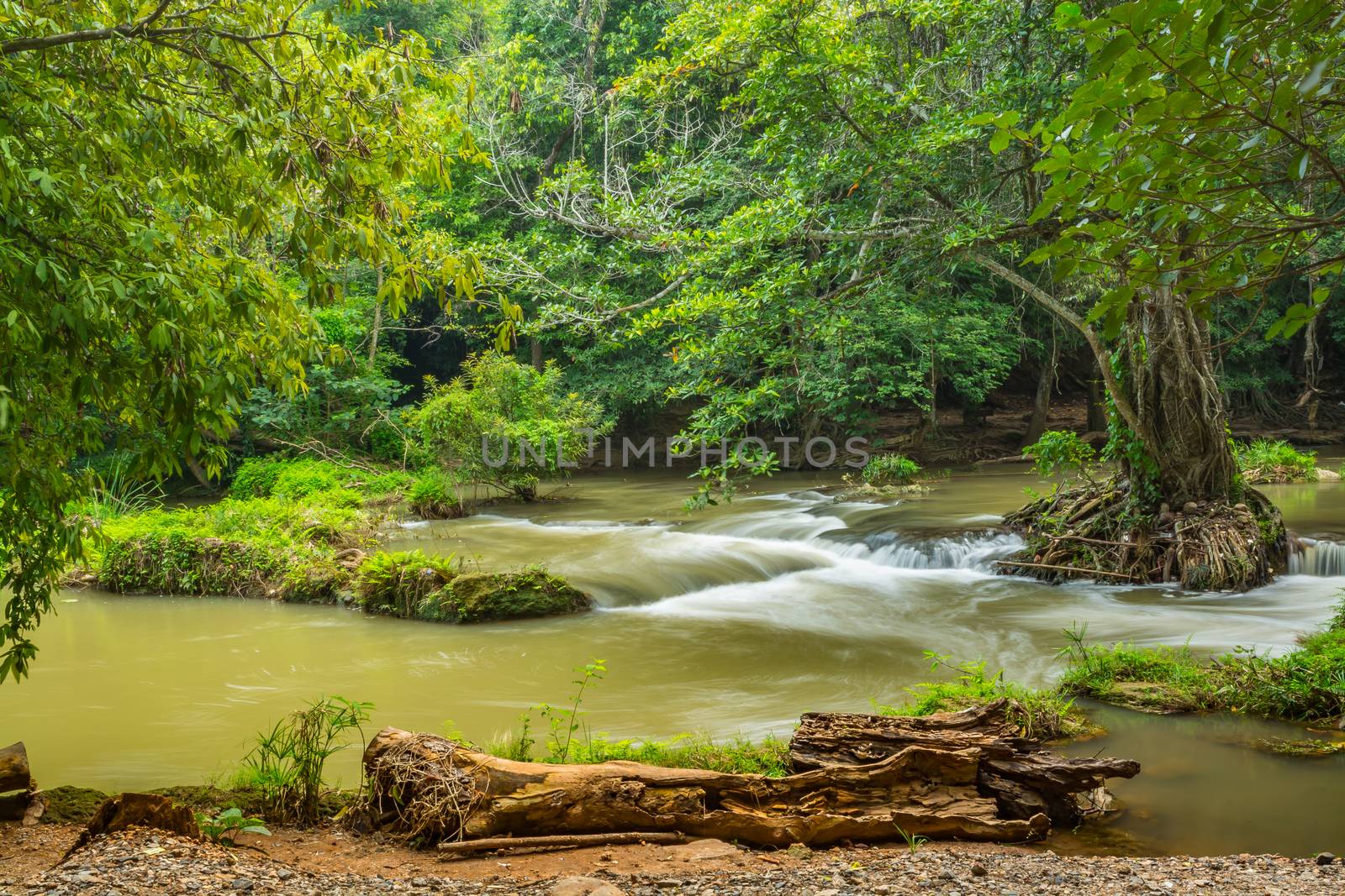 Chet-Sao-Noi waterfall in Khoa Yai National Park, Saraburi province, Thailand.