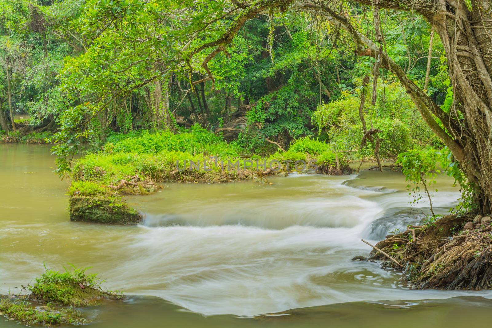 Chet-Sao-Noi waterfall in Khoa Yai National Park, Saraburi province, Thailand.