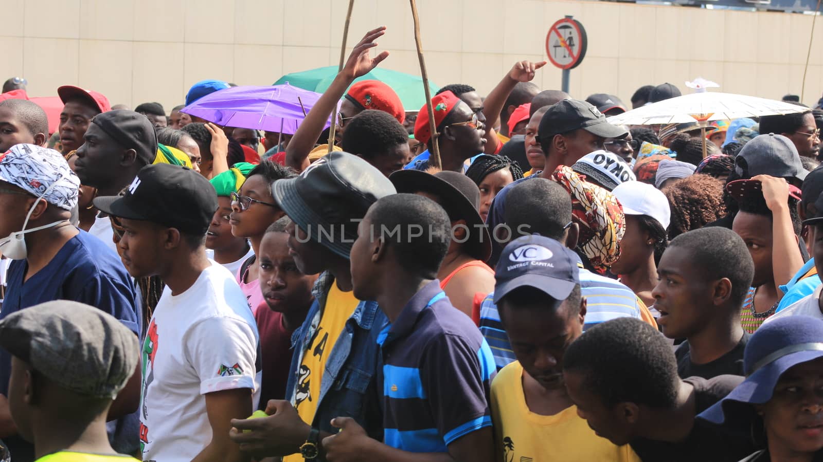 SOUTH AFRICA, Johannesburg: Thousands of students from two universities marched to the ANC head office in Johannesburg on October 22, 2015 in protest over proposed fee rises. They began at their respective campuses at University of Witwatersrand and the University of Johannesburg to give Gwede Mantashe, the Secretary General of the African National Congress a memorandum in which they asked for free quality education for all.