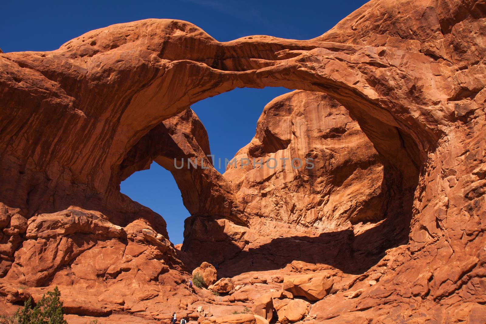 Double Arch, Arches National Park. Utah. USA