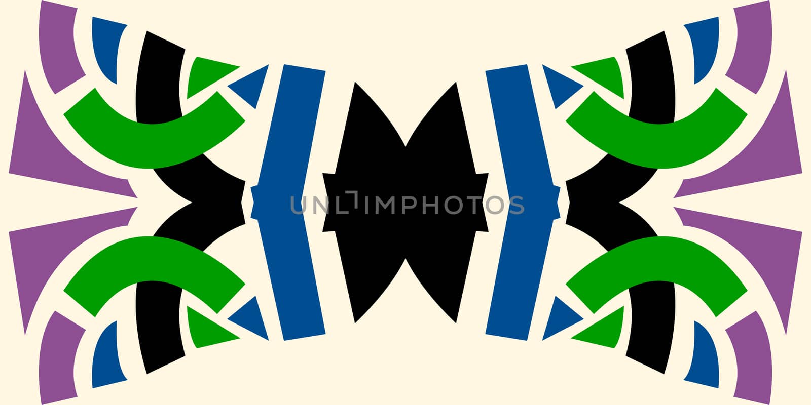 Abstract bowtie shape pattern over white background