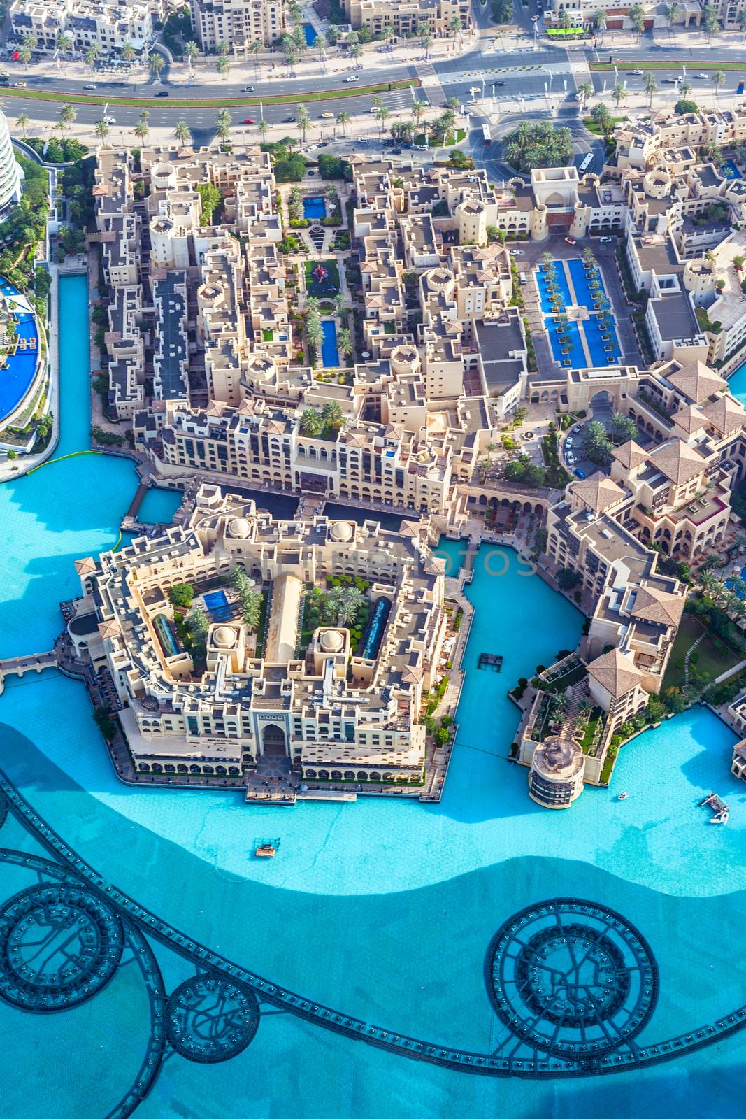 View on Dubai from the highest tower in the world, Burj Khalifa