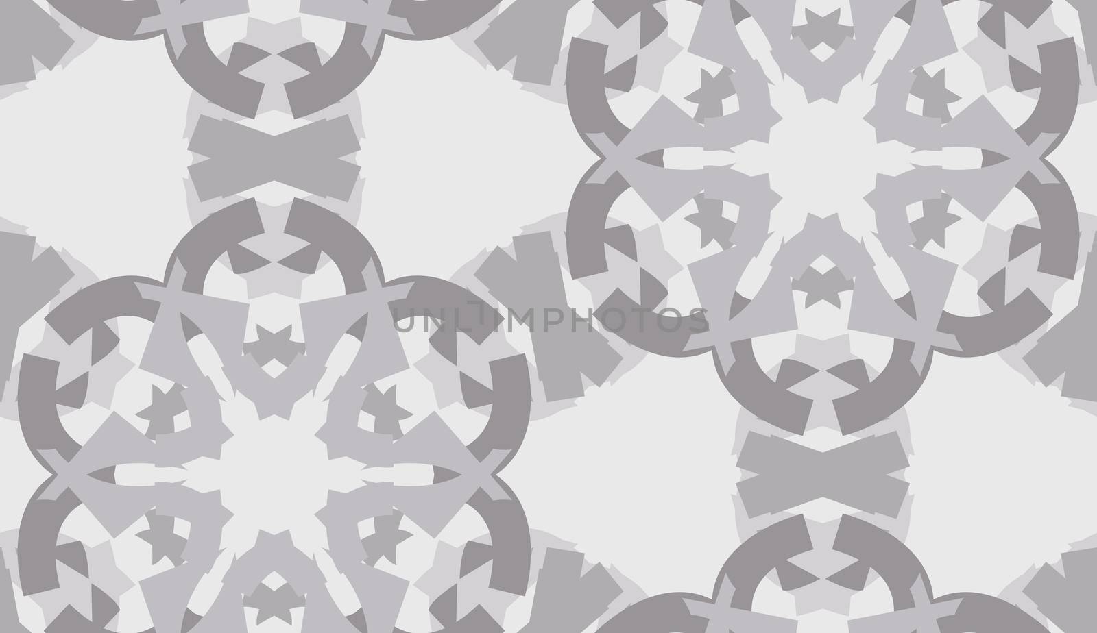 Seamless background pattern of gray snowflake shapes