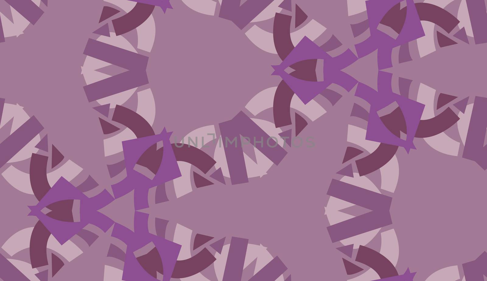 Seamless tiled pattern of symmetrical purple triangular shapes