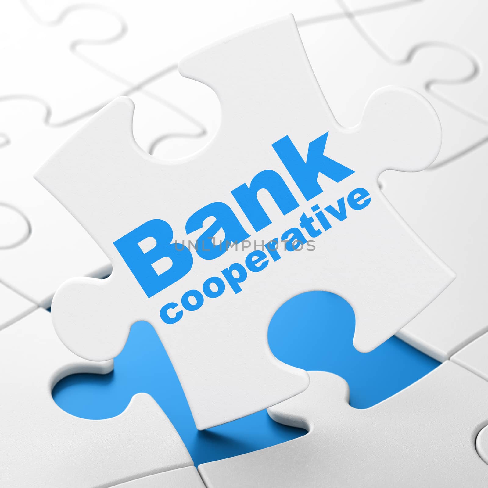 Money concept: Bank Cooperative on puzzle background by maxkabakov