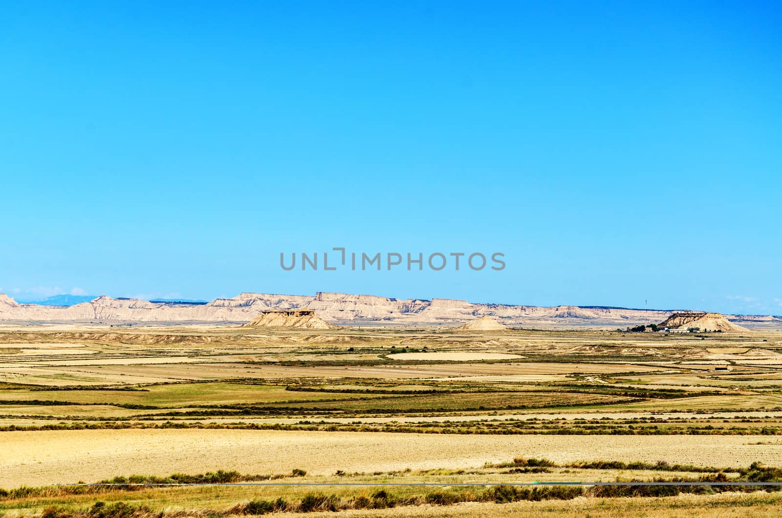 The Bardenas Reales Natural Park, a unique semi-desert landscape sprawls across 42,500 hectares in south-eastern Navarre. 