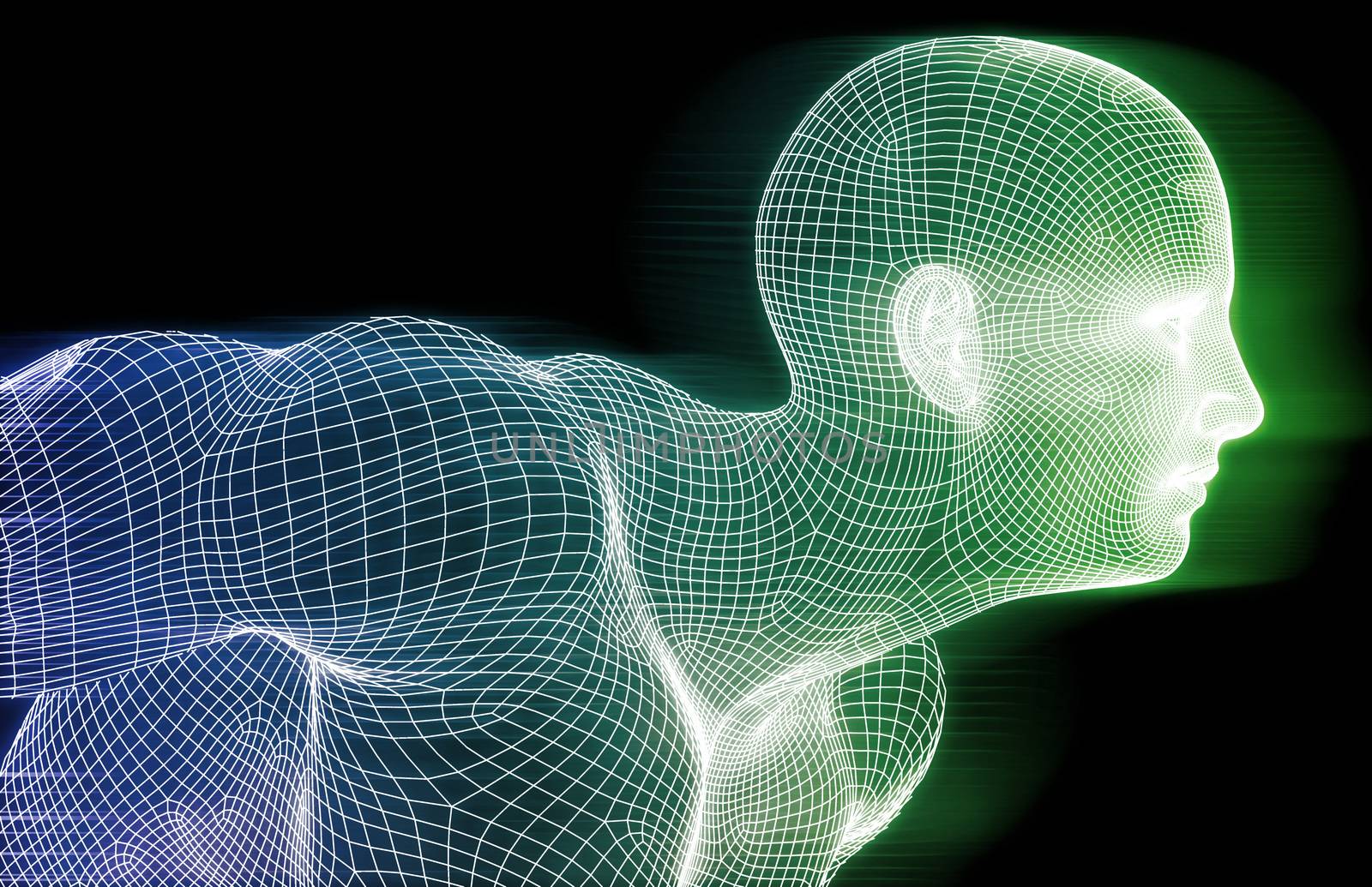 Internet Concept with Multiple Data Channels Art