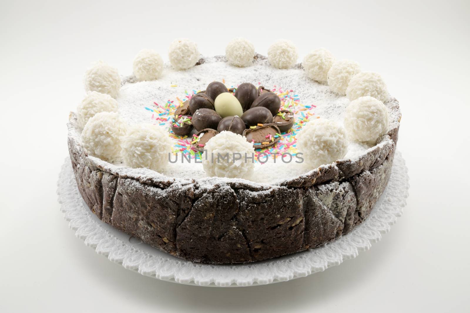 ricotta and chocolate cake decorated with chocolate eggs by Isaac74