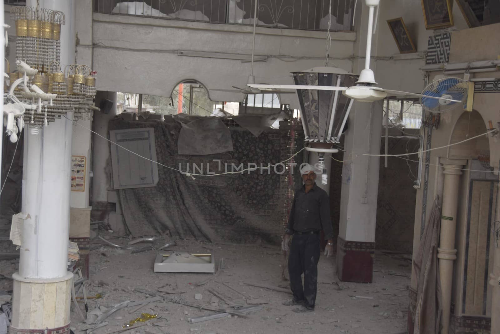 SYRIA, Harasta: Pictures show the Syrian town of Harasta in ruins on October 23, 2015 following a series of recent airstrikes. The Syrian army launched an offensive in the area which targeted various rebel opposition. In addition to airstrikes, the Syrian army also launched a ground operation in the region.