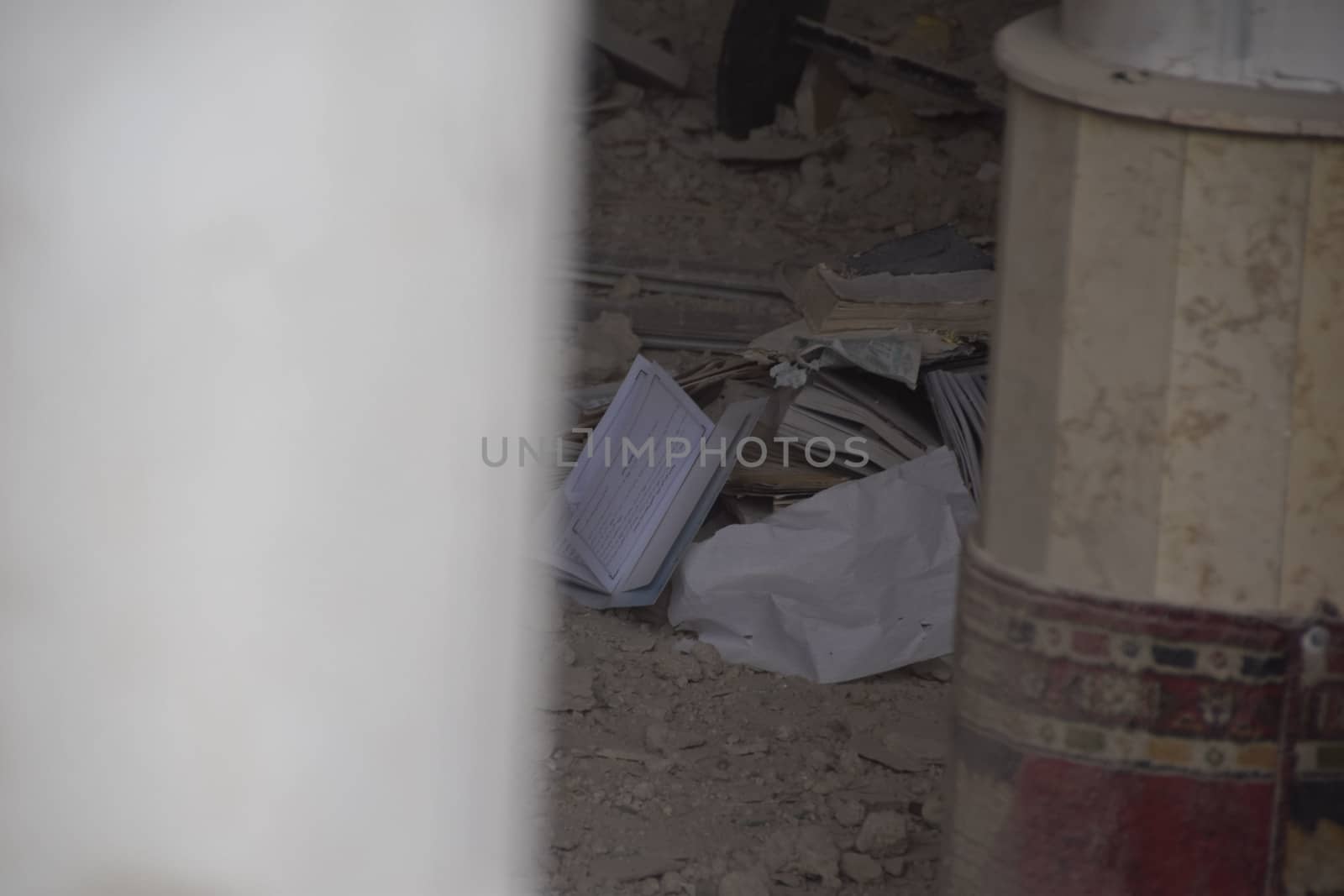 SYRIA, Harasta: Pictures show the Syrian town of Harasta in ruins on October 23, 2015 following a series of recent airstrikes. The Syrian army launched an offensive in the area which targeted various rebel opposition. In addition to airstrikes, the Syrian army also launched a ground operation in the region.