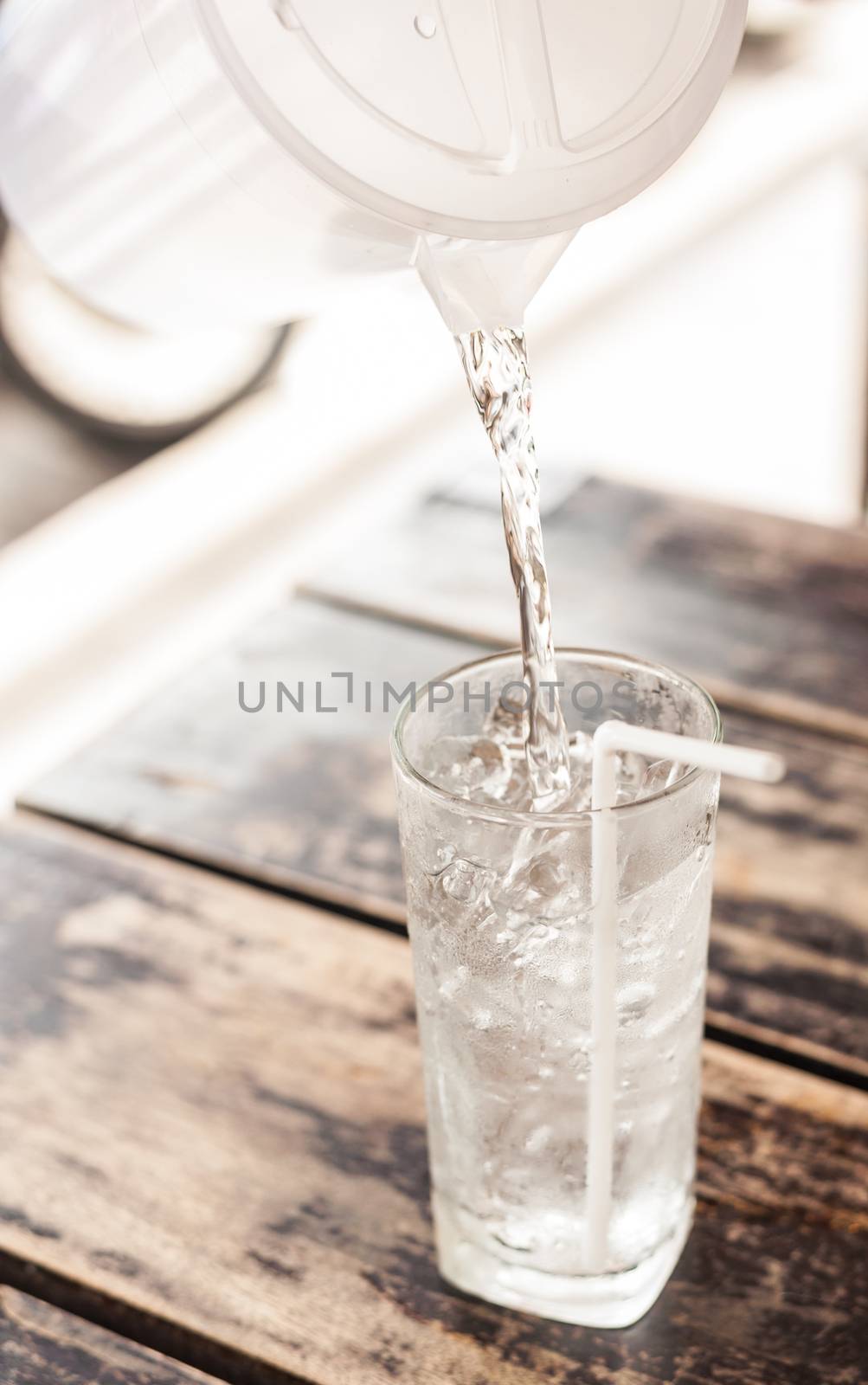 Water Splashing From Glass, Ice Water For Drink