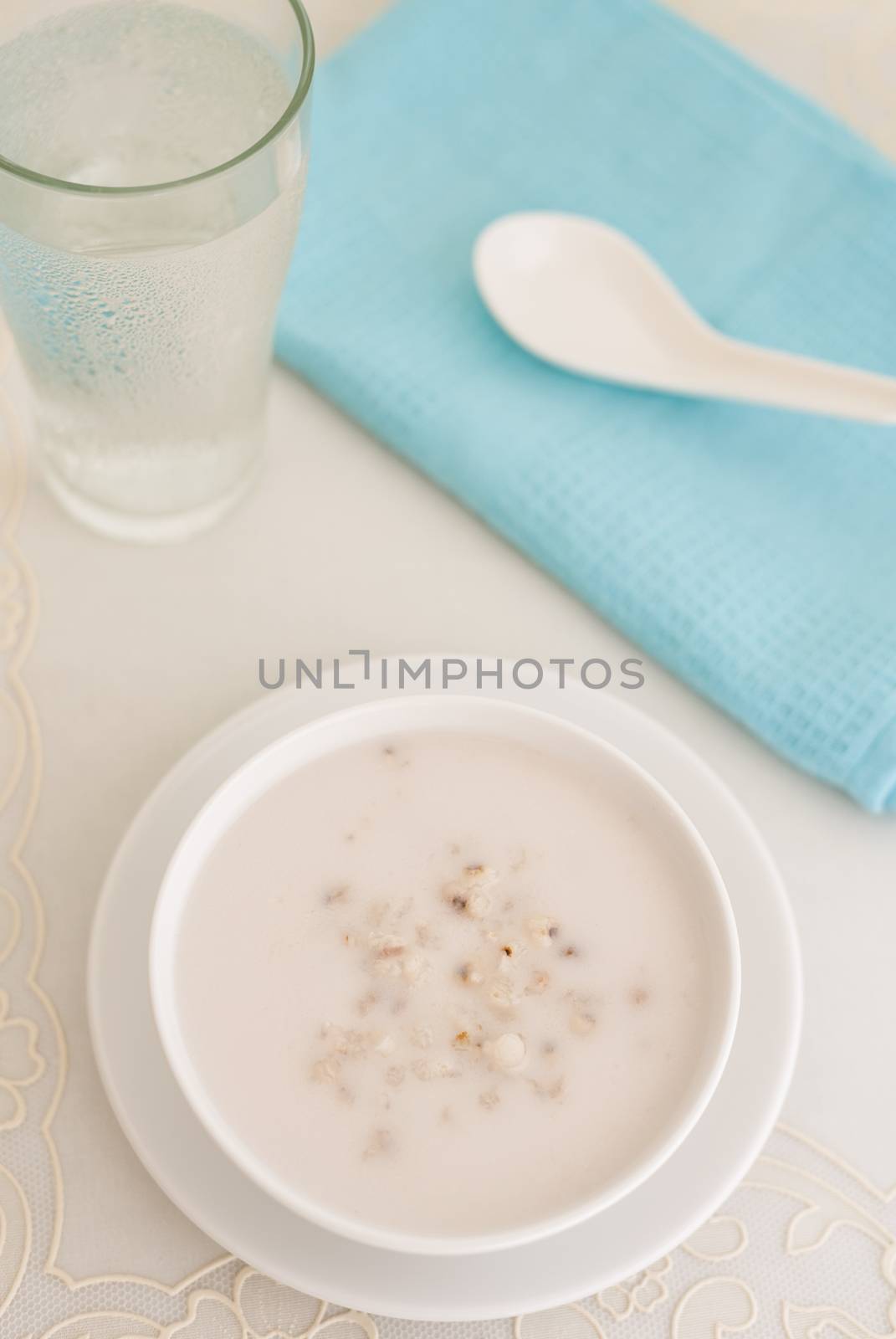 Dessert with coconut milk by jimbophoto