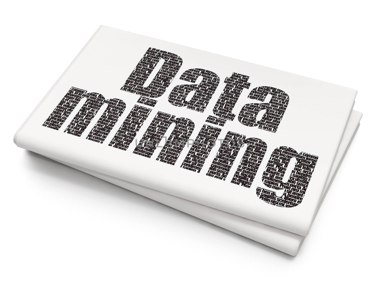 Data concept: Data Mining on Blank Newspaper background by maxkabakov