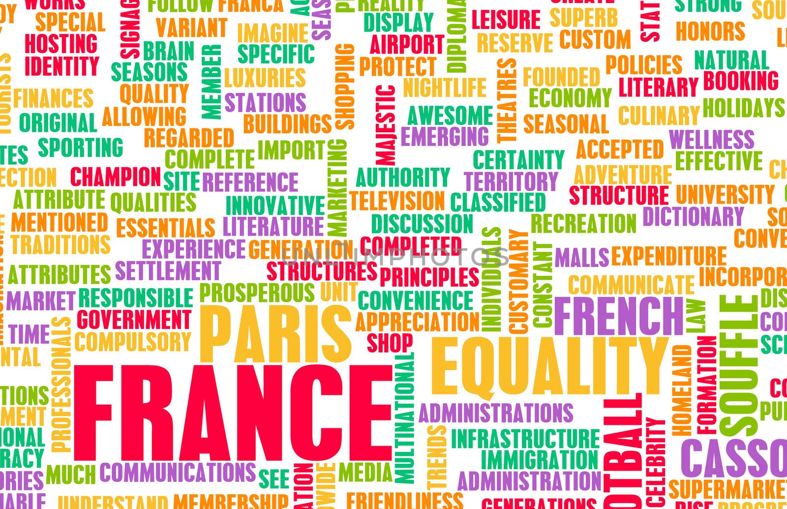 France as a Country Abstract Art Concept