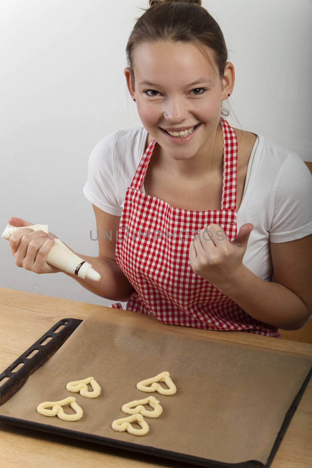 woman baking cookies