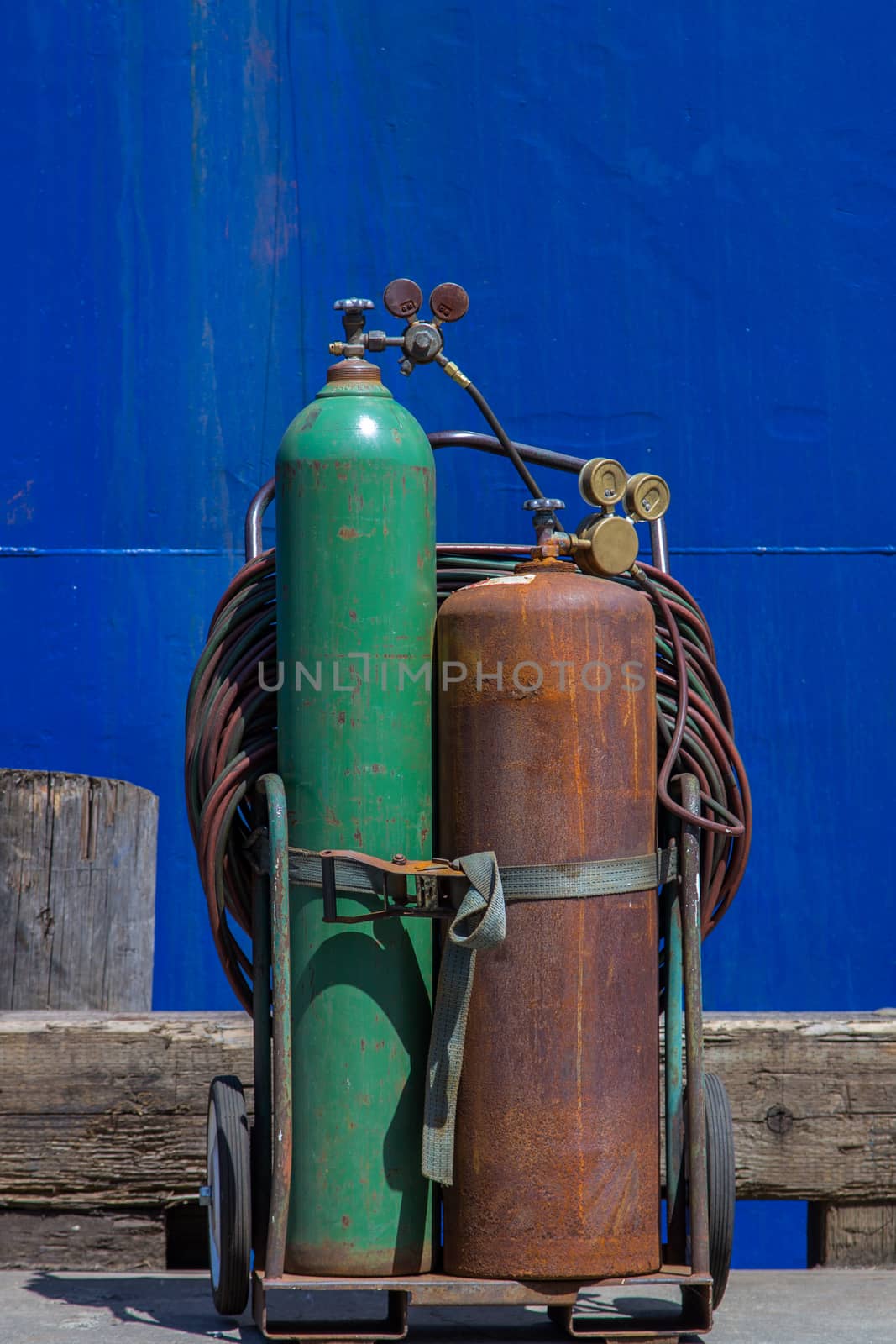 Acetylene Tanks on a dock