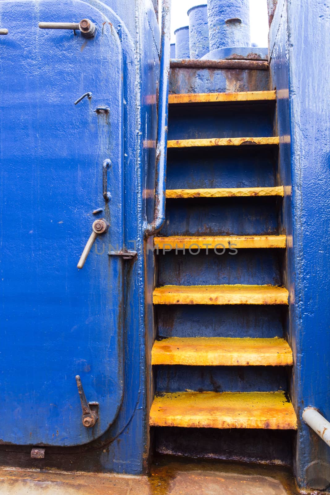 Yellow ship stairs