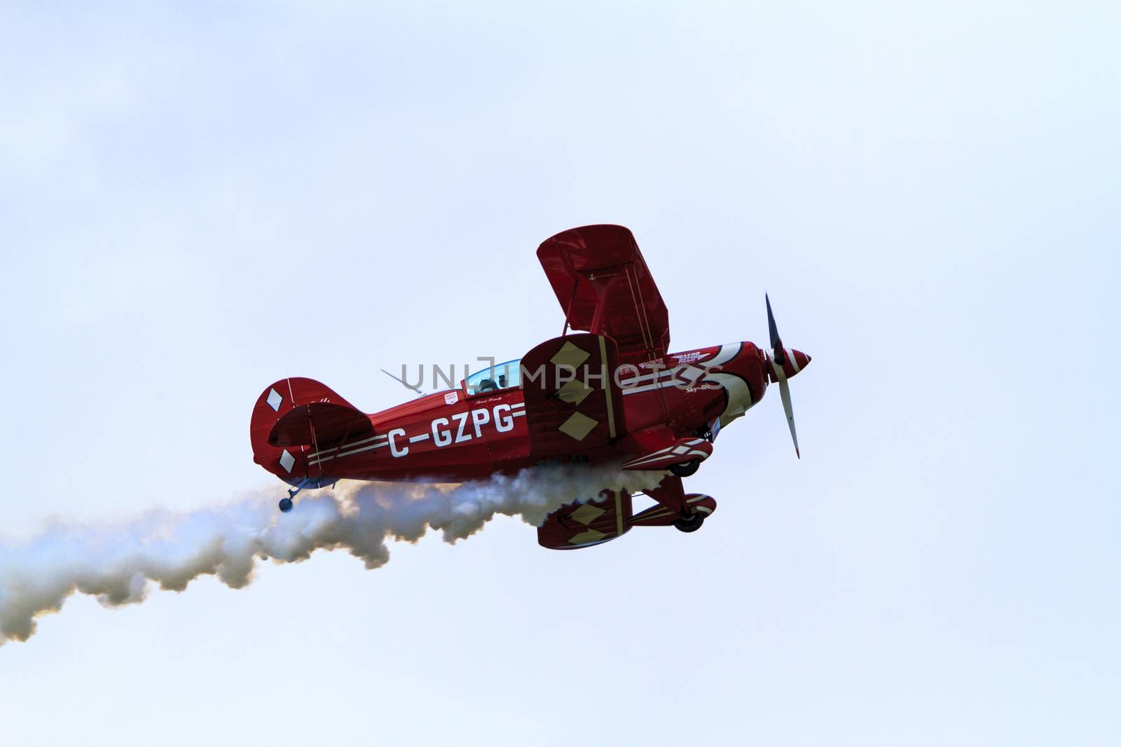 SPRINGBANK CANADA 20 JUL 2015: International Air Show and Open House for Canadian, USA and British current and historical military and civilian aircrafts. There were also numerous flights as well.