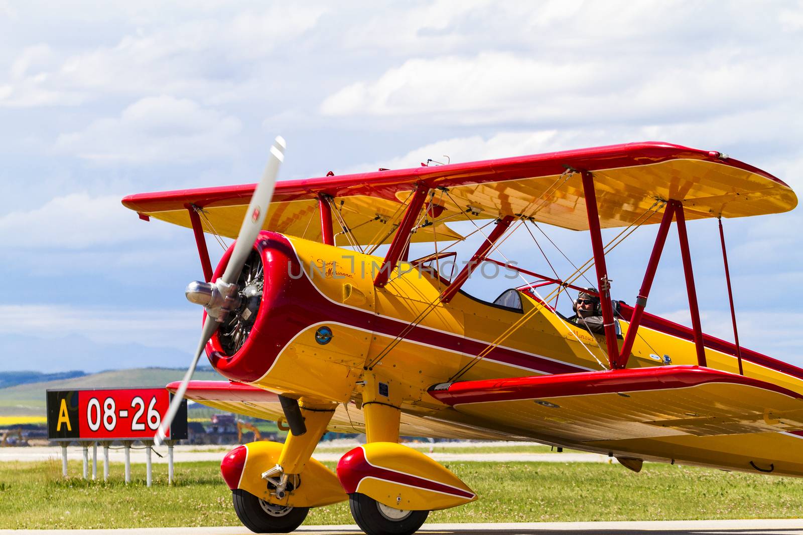 SPRINGBANK CANADA 20 JUL 2015: International Air Show and Open House for Canadian, USA and British current and historical military and civilian aircrafts. There were also numerous flights as well.