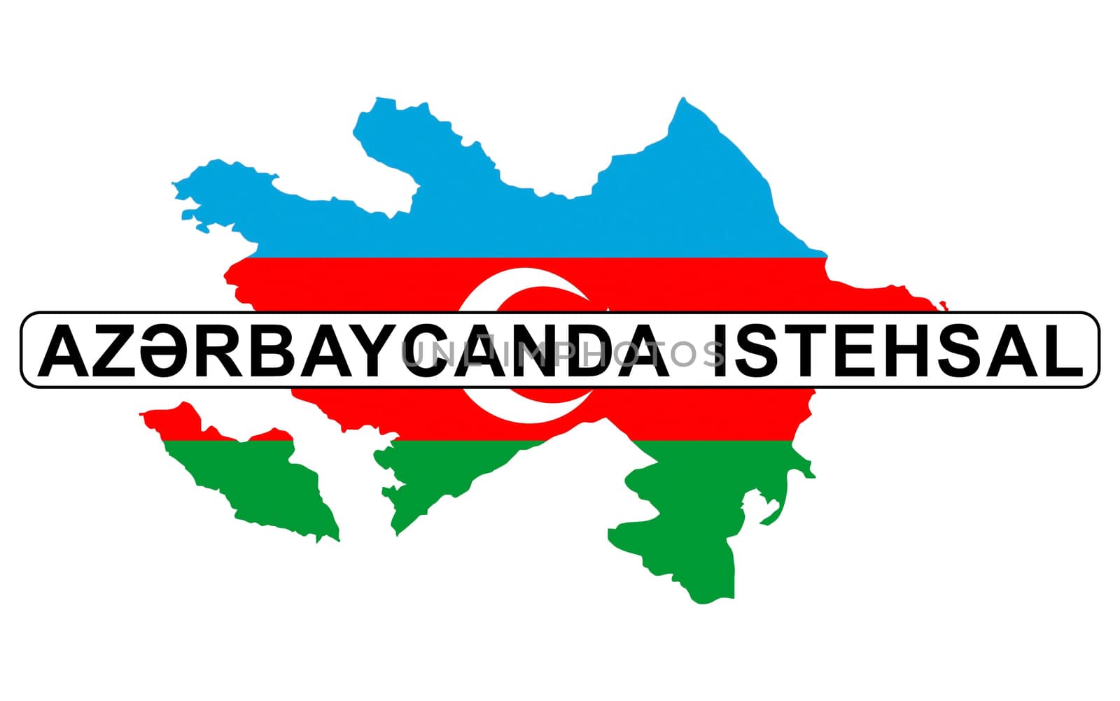 made in azerbaijan country national flag map shape with text