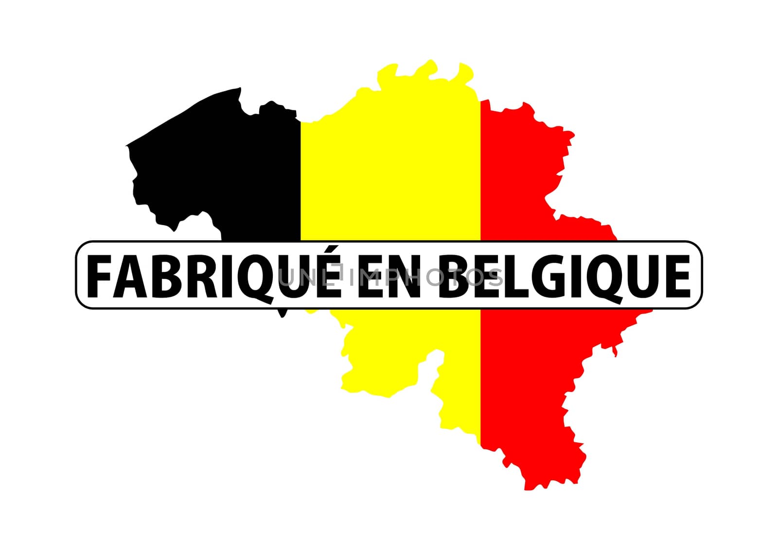 made in belgium country national flag map shape with text