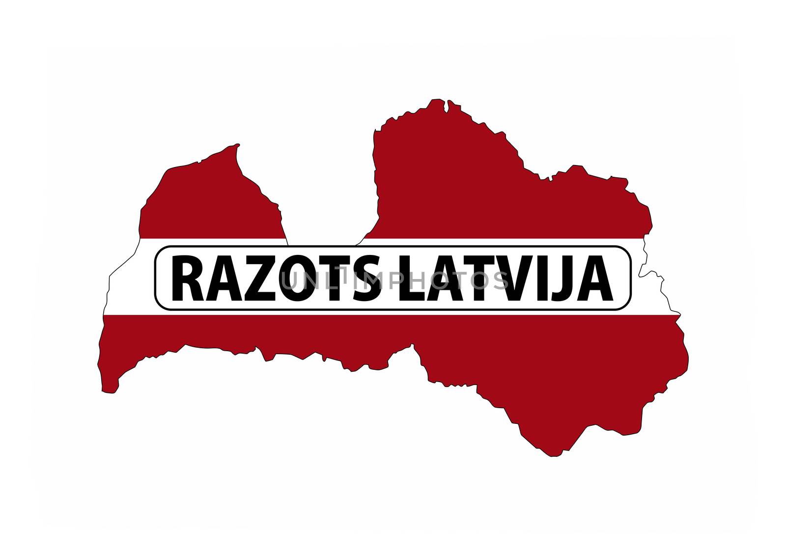 made in latvia country national flag map shape with text
