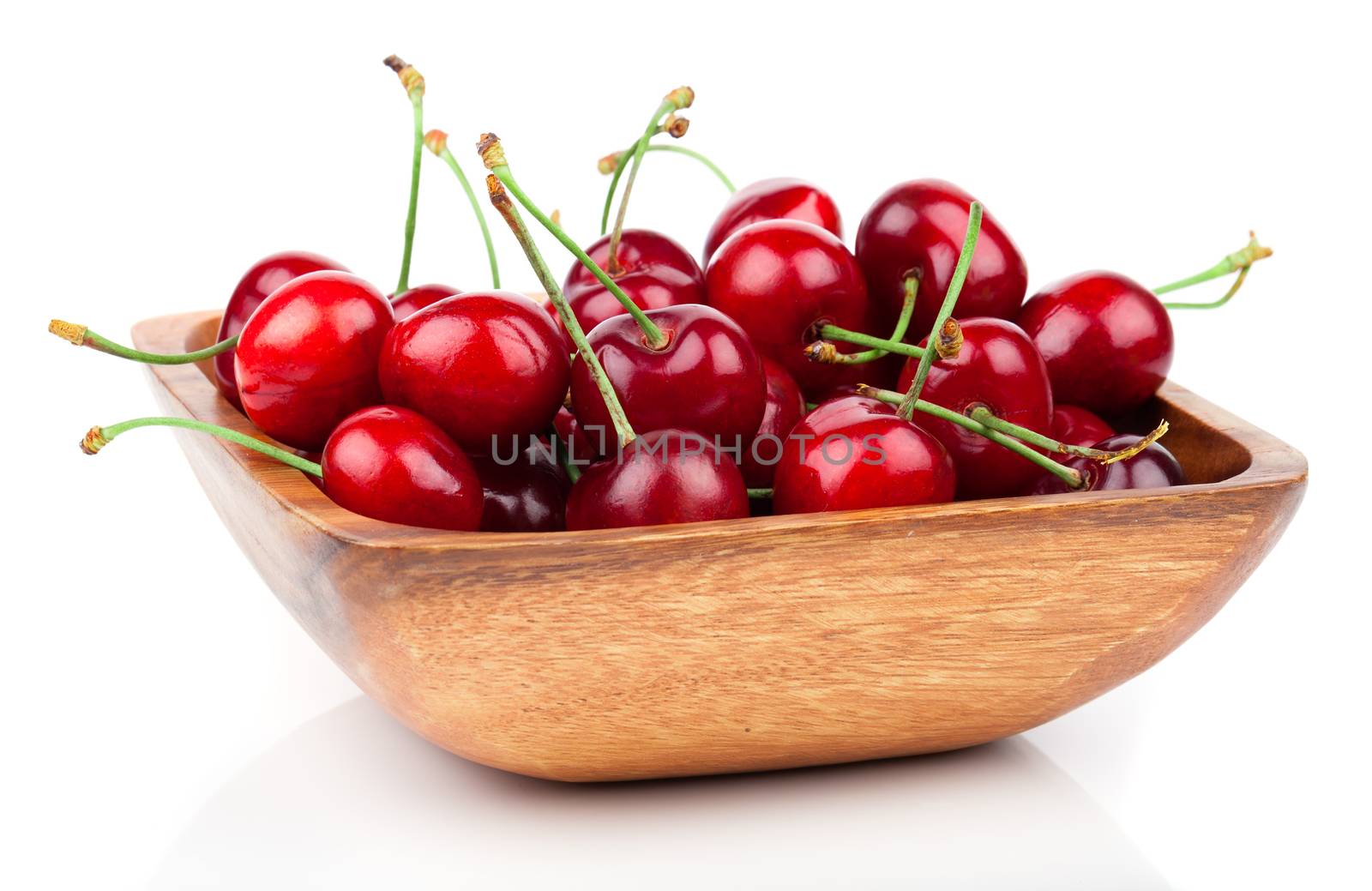 Sweet cherry, isolated on white background by motorolka