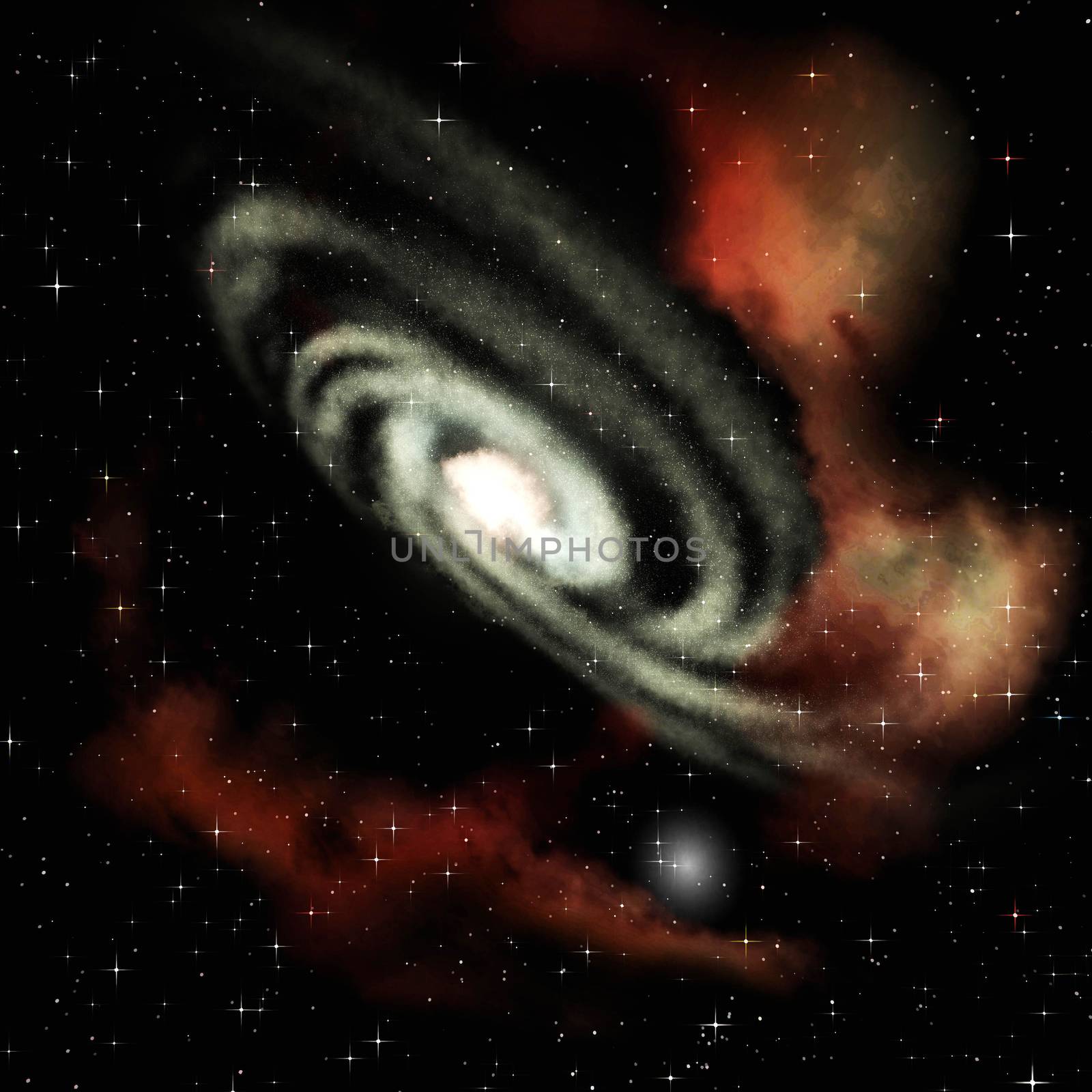 Digital Illustration of a Space Scene