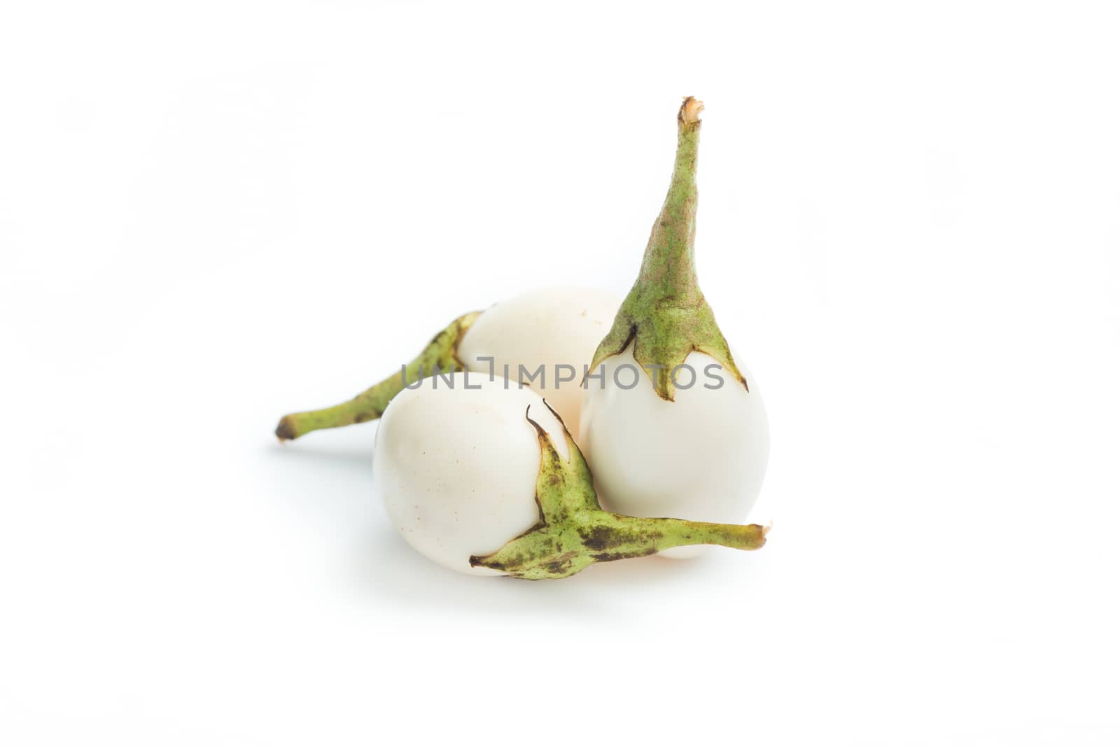 baby thai eggplant isolated on white background