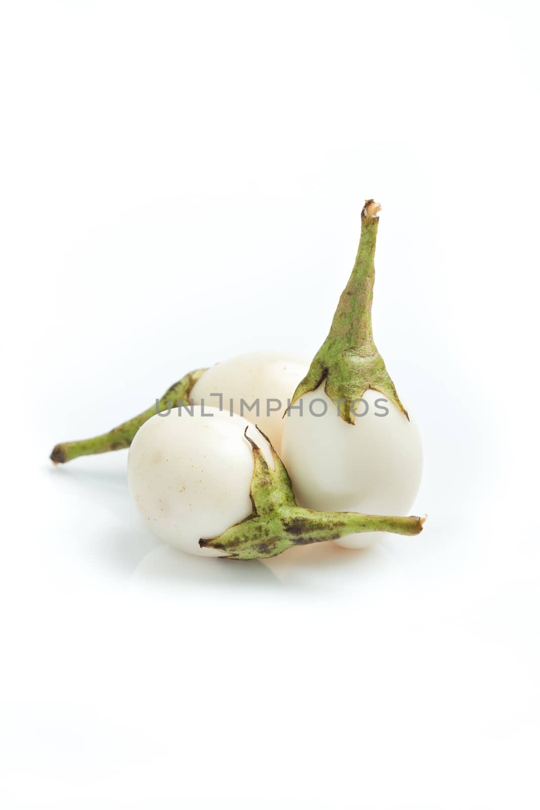 baby thai eggplant isolated on white background