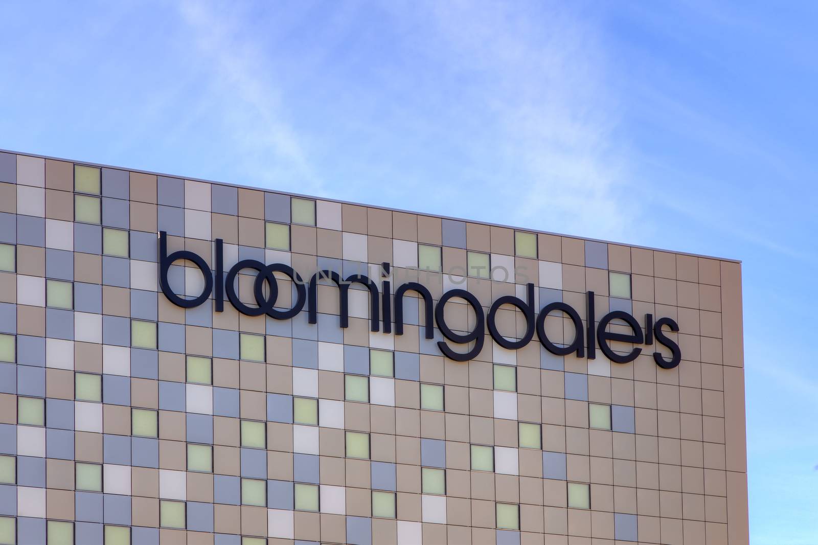 GLENDALE, CA/USA - OCTOBER 24, 2015: Bloomingdale's store exterior. Bloomingdale's is an American chain of luxury department stores owned by Macy's, Inc.