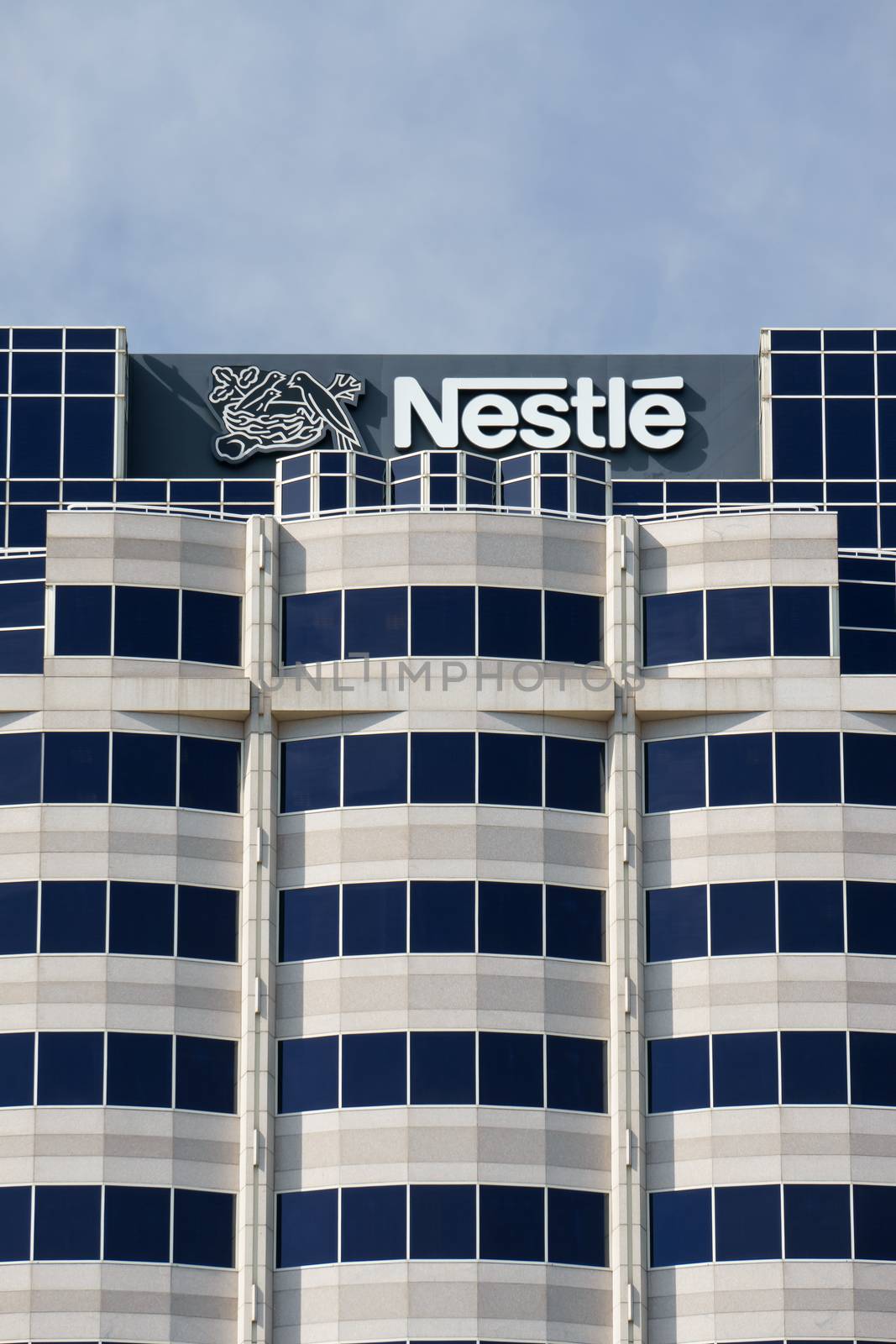 GLENDALE, CA/USA - OCTOBER 24, 2105: Nestle USA headquarters. Nestle is a Swiss transnational food and beverage company and ranked on the Fortune Global 500.