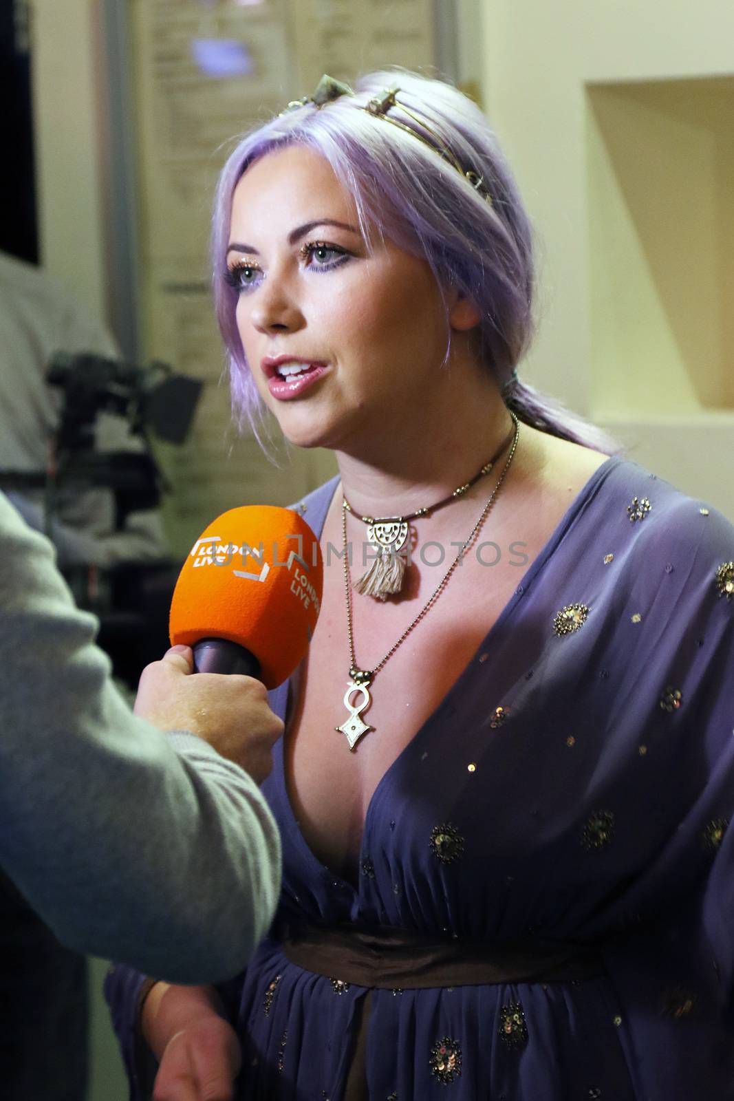 UNITED KINGDOM, London: Charlotte Church speaks to media at the UK premiere of Under Milk Wood at Rio Cinema in Hackney, London on October 25, 2015.