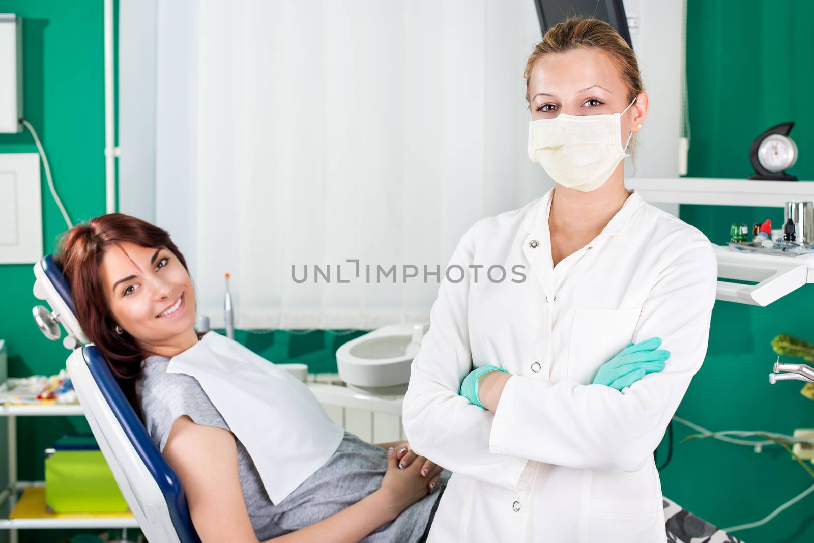 Smiling Woman At Dentist by MilanMarkovic78