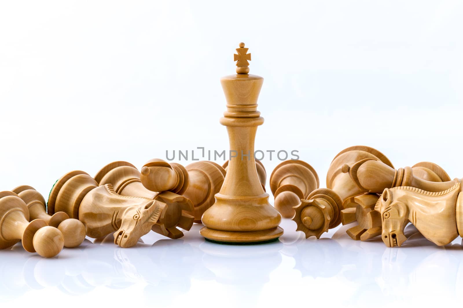 Chess concept save the king and save the  strategy.