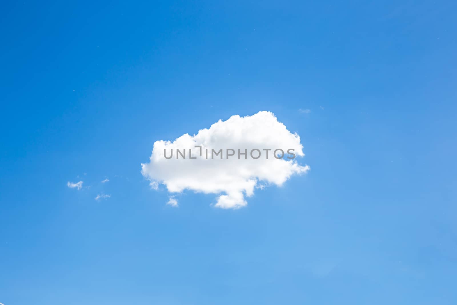 blue sky background with wave clouds by powerbeephoto