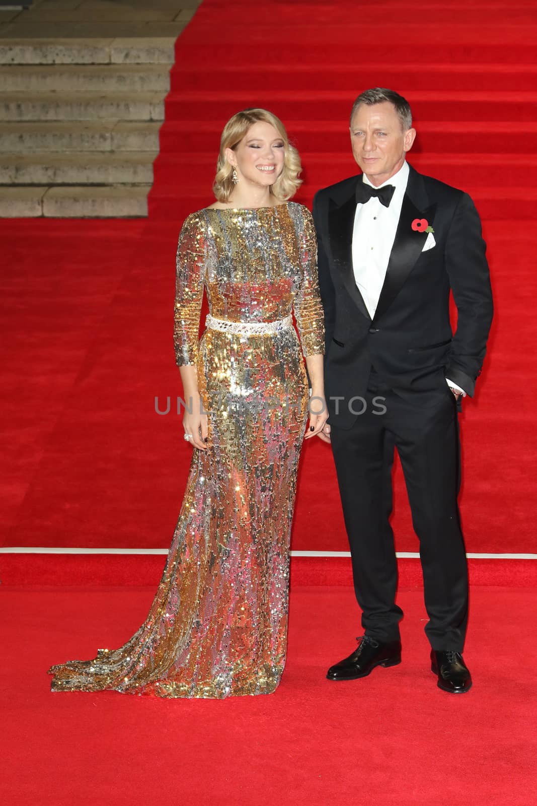 UNITED KINGDOM, London: Lea Seydoux and Daniel Craig attend the world premiere of the latest Bond film, Spectre, at Royal Albert Hall in London on October 26, 2015.