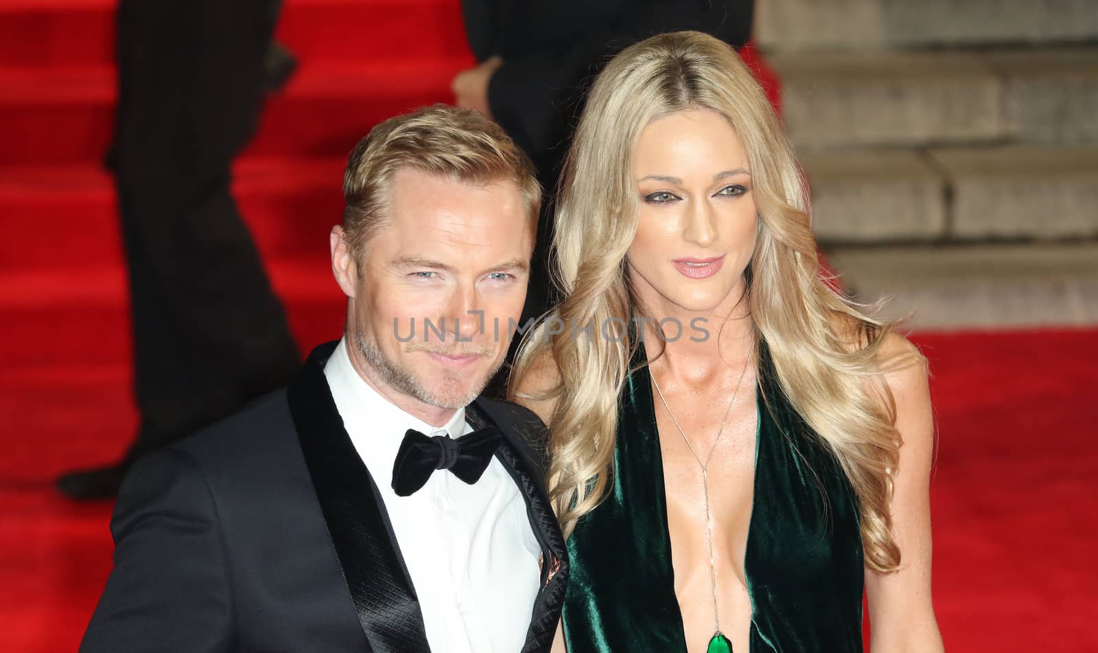 UNITED KINGDOM, London: Ronan Keating and Storm Uechtritz attend the world premiere of the latest Bond film, Spectre, at Royal Albert Hall in London on October 26, 2015.