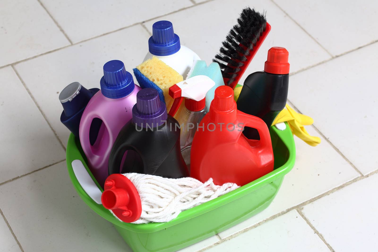 Household chemical goods for cleaning 