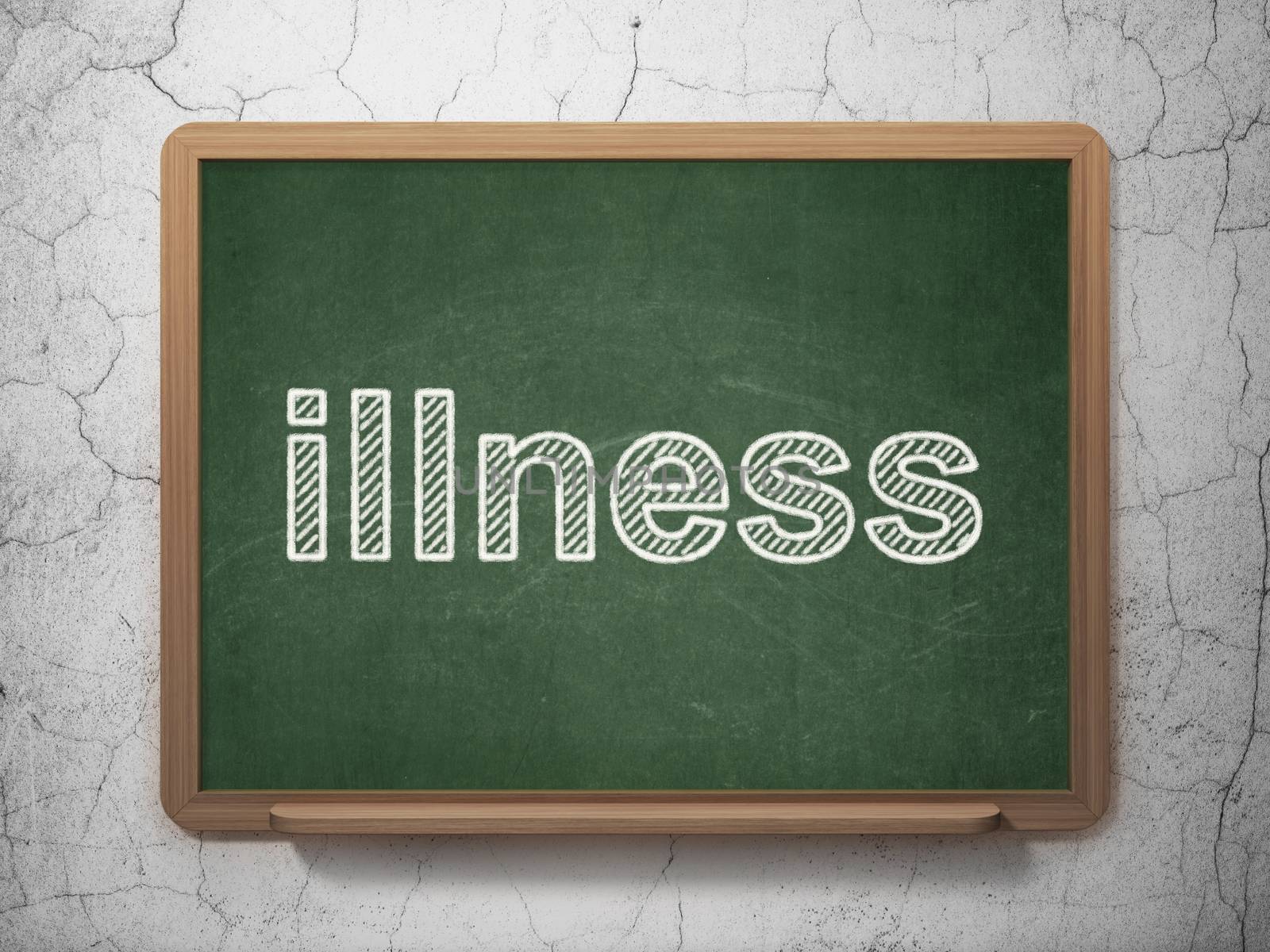 Healthcare concept: Illness on chalkboard background by maxkabakov