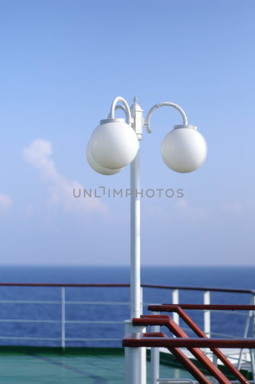 Cruise ship desk - good vacation in a sea