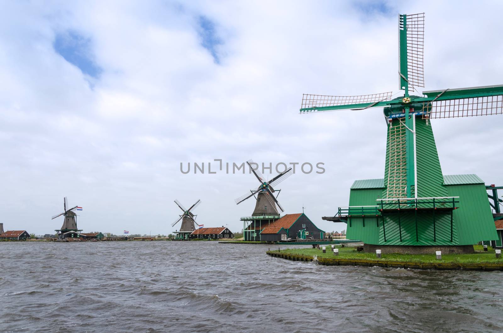 Zaanse Schans, Landmark in Netherlands by siraanamwong