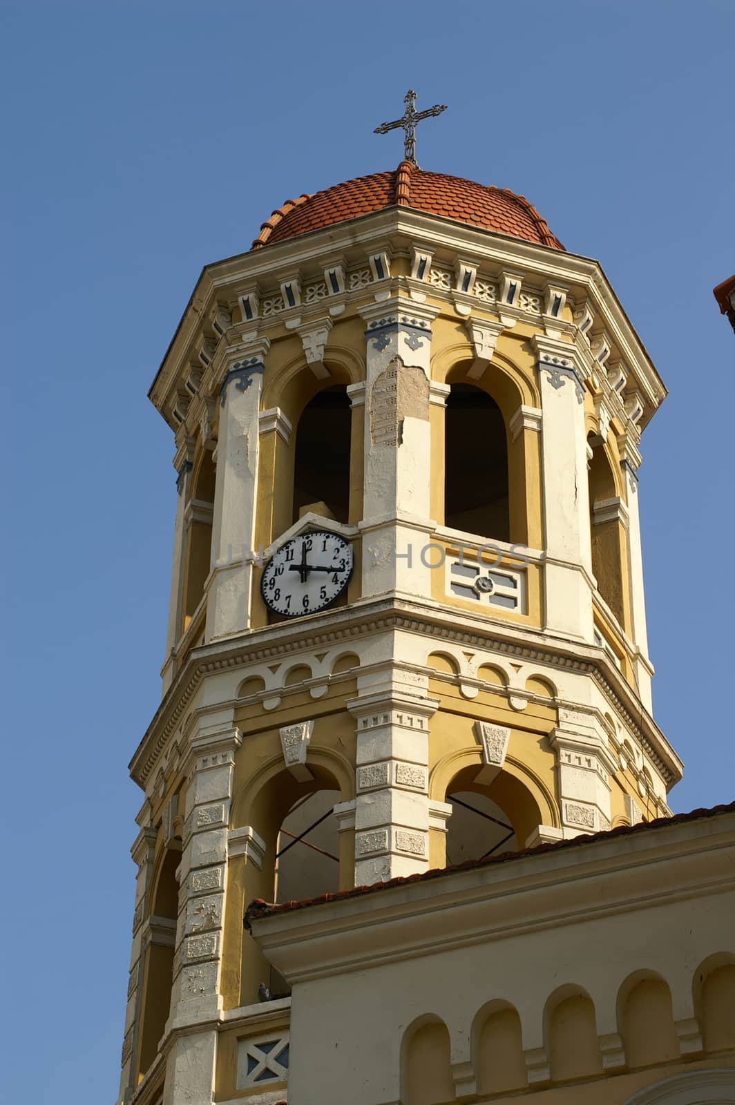 Orthodox church in Saloniki, Greece - religion, pray and blue sky