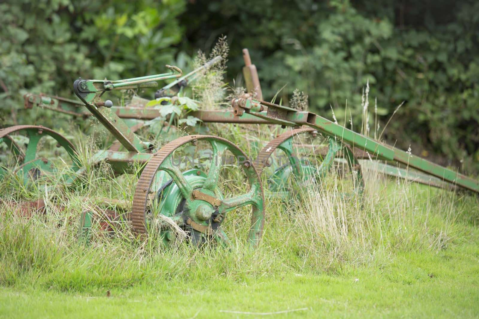 An old pull along Lawn Mower