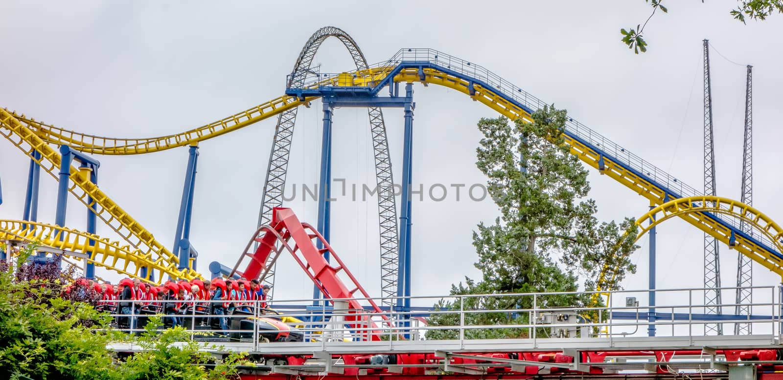 crazy rollercoaster rides at amusement park