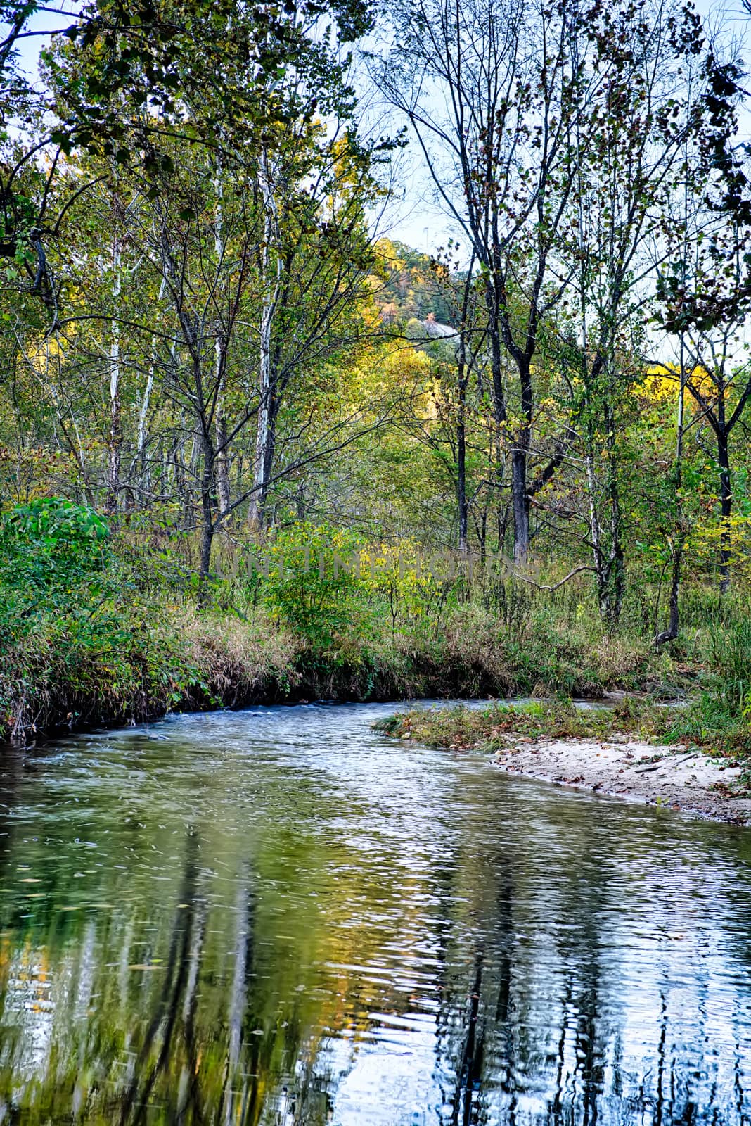 stone mountain north carolina scenery during autumn season