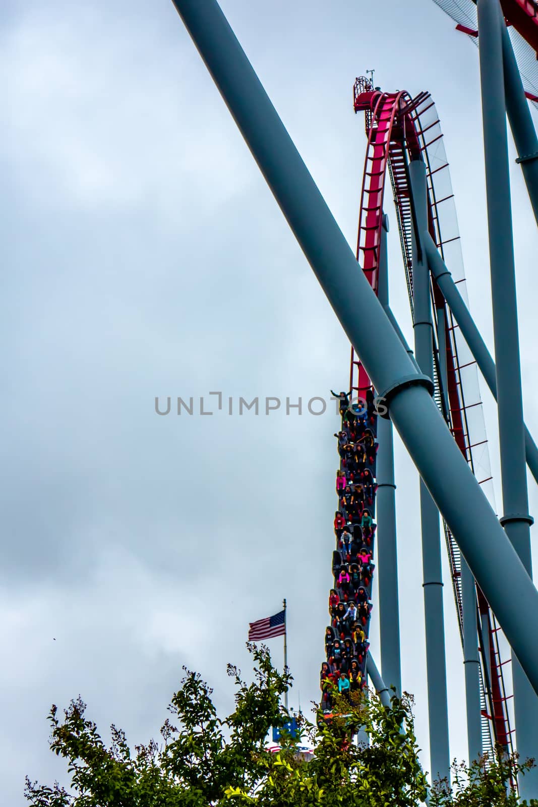 crazy rollercoaster rides at amusement park