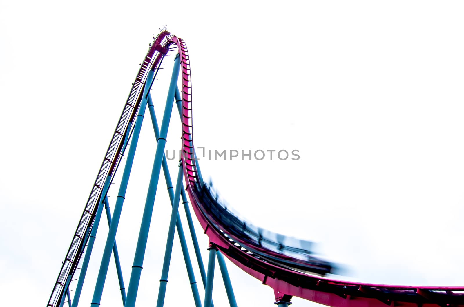 crazy rollercoaster rides at amusement park by digidreamgrafix