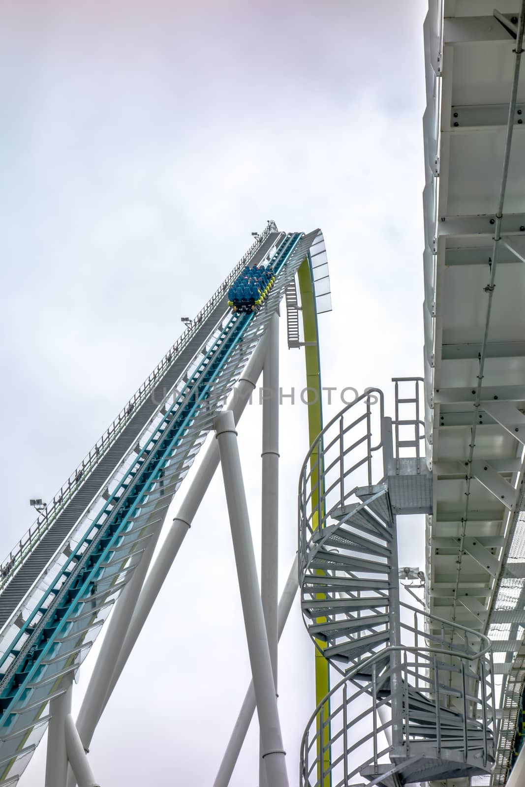 crazy rollercoaster rides at amusement park