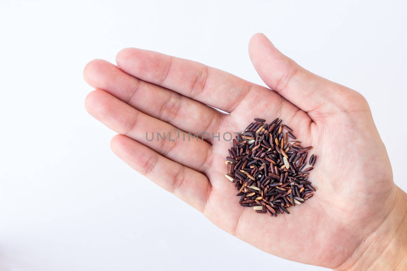 The black rice on hand